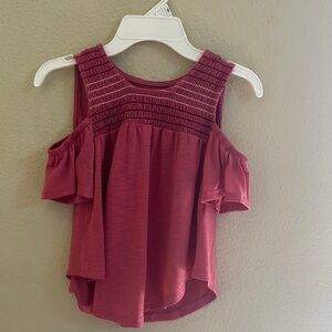 SO Pink Girls Cold-Shoulder  Blouse